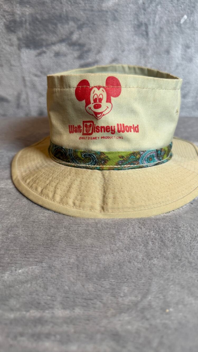 Vintage Walt Disney World Mickey Mouse Safari Hat Paisley Band WDP